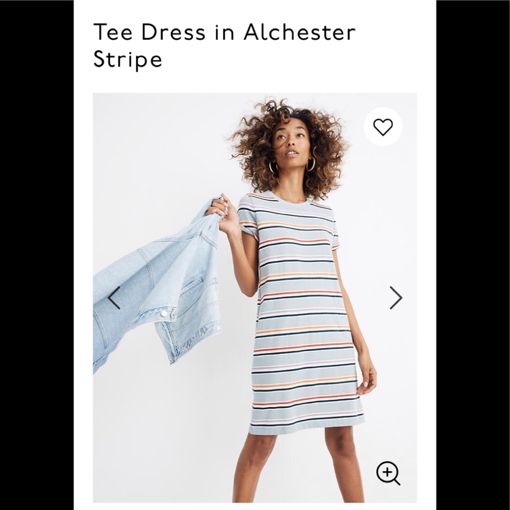 Madewell Tee Dress in Alchester Stripe
